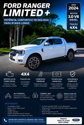 FORD RANGER 3.0 V6 TURBO DIESEL CD LIMITED 4X4 AUTOMÁTICO
